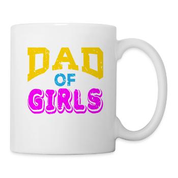 Fête des pères drôle de papa de filles - Mug blanc - blanc - Droite
