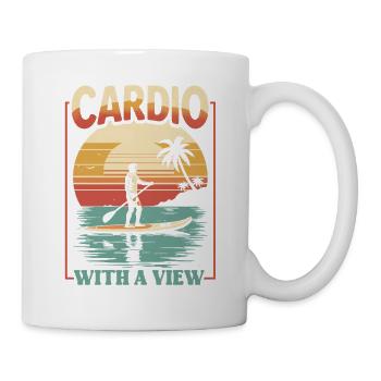 Stand Up Paddle Cardio With A View - Mug - white - Right