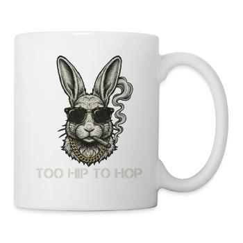 Trop branché pour hoper Drôle de Bunny Smoking - Mug blanc - blanc - Droite