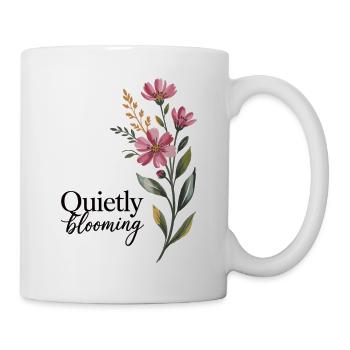 Floral Blumen Shirt – Quietly Blooming - Tasse - Weiß - Rechts