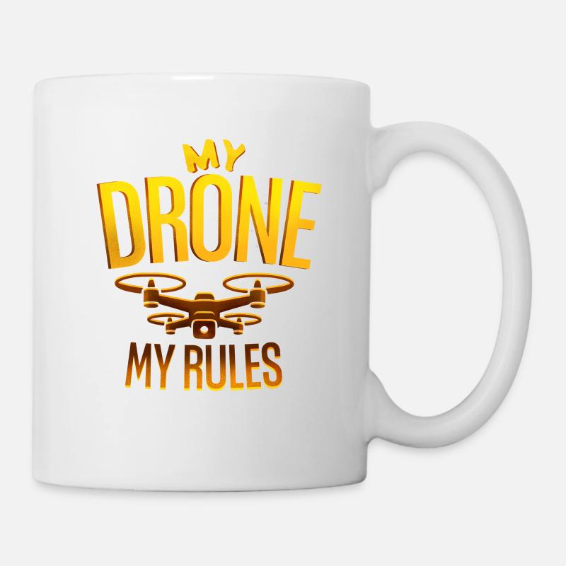Drone, mes règles drone pilote - Mug blanc - blanc