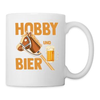 Bier Pferd Hobby Horsing - Tasse - Weiß - Rechts