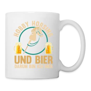 Bier Pferd Hobby Horsing - Tasse - Weiß - Rechts