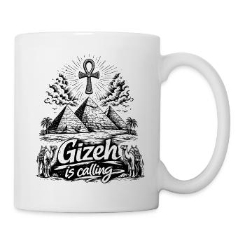 Giza is calling Egypt Pyramids Trip - Mug - white - Right