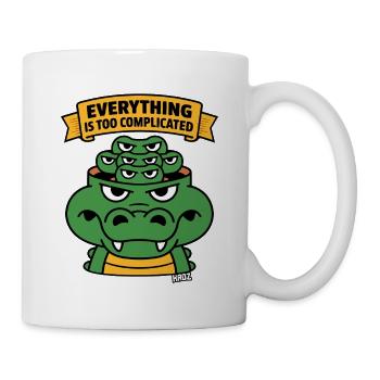 Alles ist zu kompliziert, Alligator. - Tasse - Weiß - Rechts