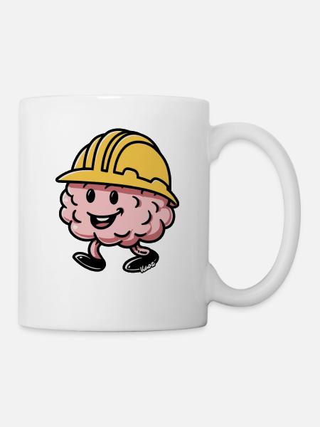 Brain Builder Schutzhelm - Tasse - Weiß