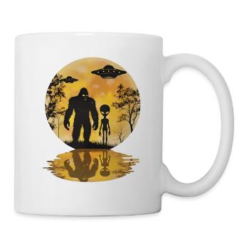 Alien Bigfoot UFO Sasquatch Believers Raumschiff - Tasse - Weiß - Rechts