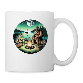 Alien Bigfoot UFO Sasquatch Believers Raumschiff - Tasse - Weiß - Rechts