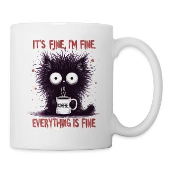 Its Fine Im Fine Coffee Cat Humor - Mug - white - Right