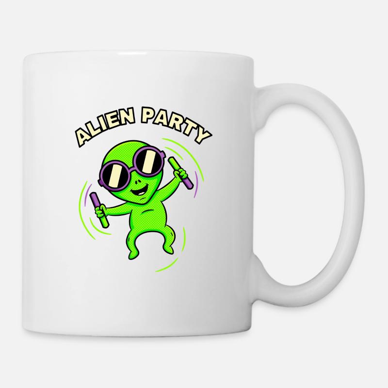 Alien Party  - Tasse - Weiß