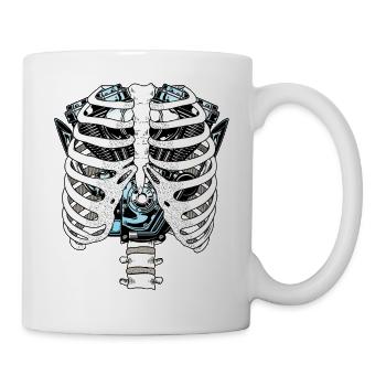 Motorradmechaniker für Ribcage Circuit Motor - Tasse - Weiß - Rechts