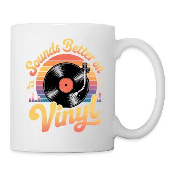 Ça sonne mieux sur vinyle. - Mug blanc - blanc - Droite