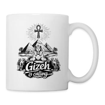 Giza is calling Egypt Pyramids Trip - Mug - white - Right