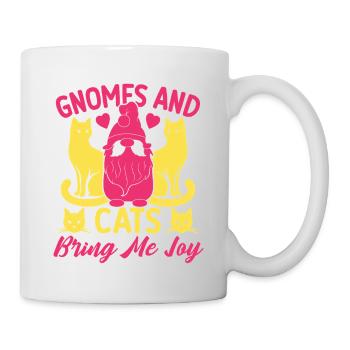 Garden Gnome Costume Gnomes & Cats Make Me Joy - Mug - white - Right