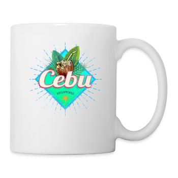 Cebu Insel Philippinen Kokosnuss Retro Souvenir - Mug blanc - blanc - Droite