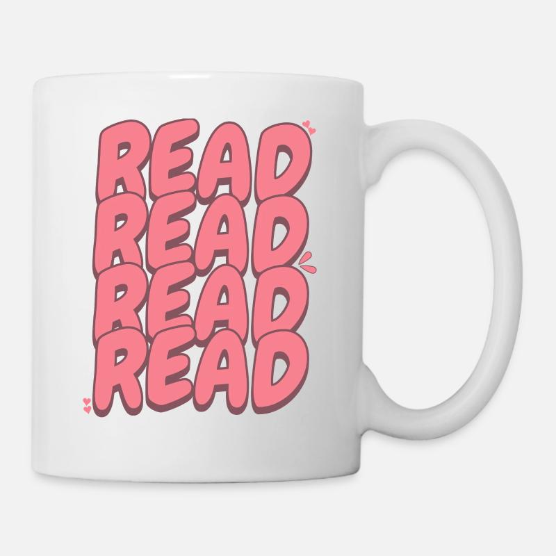 Read Design - Cute Kawaii Look - Mug - white