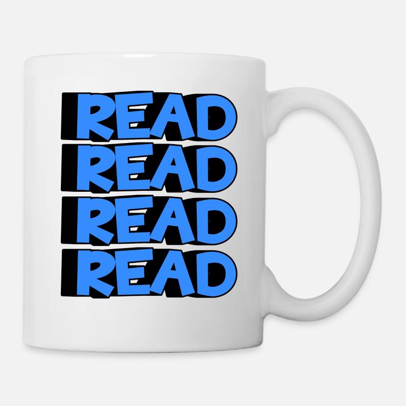 Read Design - 3D Modern Design - Tasse - Weiß