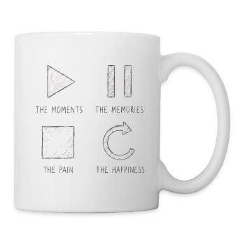 Mindfulness, Moments, Memories, Happiness - Mug - white - Right