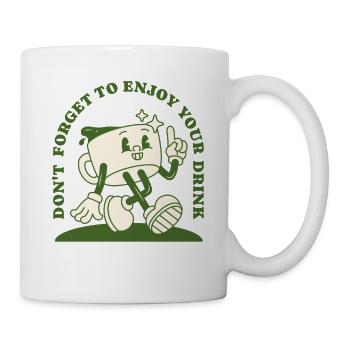 Don't Forget Your Drink – Retro Coffee - Mug - white - Right