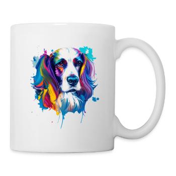 Cocker Spaniel Dog Colorful Pop Art Portrait - Mug - white - Right