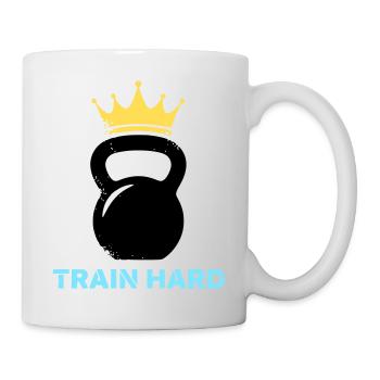 Kettlebell Crown Train Hard - Mug - white - Right