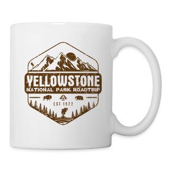 Voyage familial en famille du parc national de Yellowstone - Mug blanc - blanc - Droite