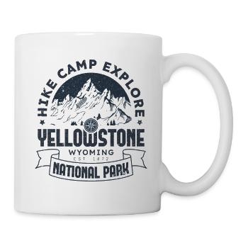 Yellowstone Nationalpark Wanderlager Erkundung - Tasse - Weiß - Rechts