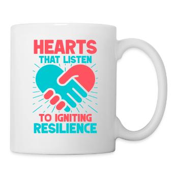 Volunteer Appreciation Hearts That Listen - Mug - white - Right
