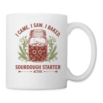 Levain Je suis venu J’ai vu que j’avais cuit du levain au levain - Mug blanc - blanc - Droite