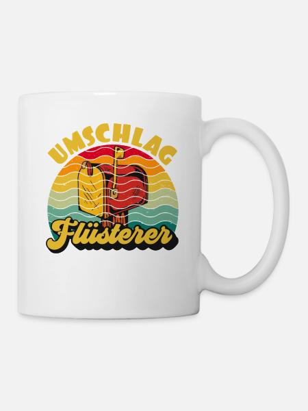 Briefträger UMSCHLAG FLÜTERER LUSTIG - Tasse - Weiß