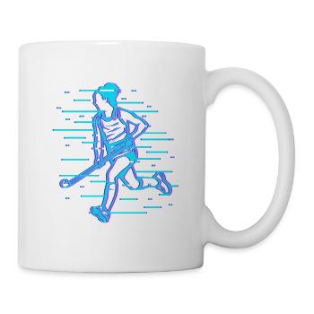 Joueur de hockey - Mug blanc - blanc - Droite