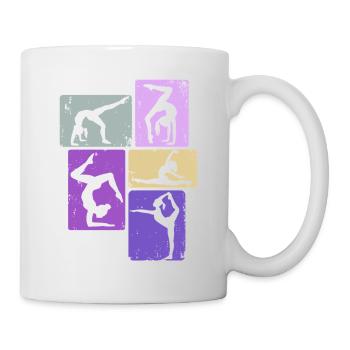 Gymnaste Fille Gymnastique Acrobatie - Mug blanc - blanc - Droite