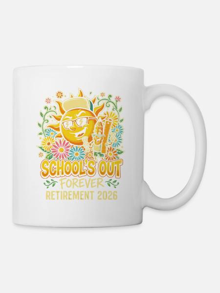 Sonnenjubel Schulschluss 2026 Ruhestand - Tasse - Weiß