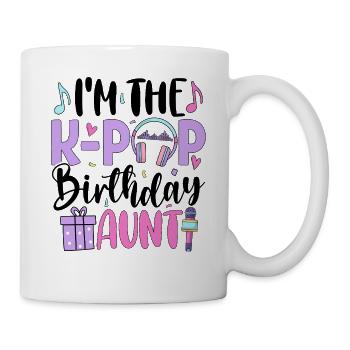 Je suis la tante d’anniversaire de K Pop - Mug blanc - blanc - Droite