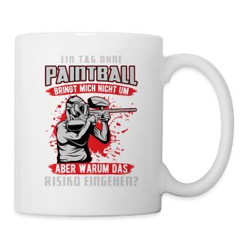 Kein Tag Ohne Paintball / Lustiger Spruch - Tasse - Weiß - Rechts