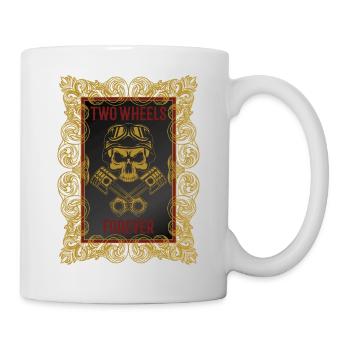 Motorrad Vintage Motorradfahrer - Tasse - Weiß - Rechts