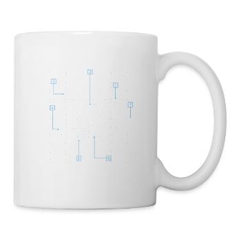Bicycle Blueprint Vintage Bicycle Rider Design - Mug - white - Right