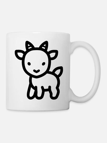 Ziege - Tasse - Weiß