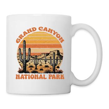 Grand Canyon Nationalpark Retro - Tasse - Weiß - Rechts