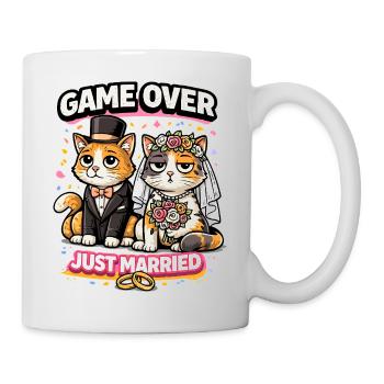 Spiel vorbei Nur verheiratete Katzen - Tasse - Weiß - Rechts
