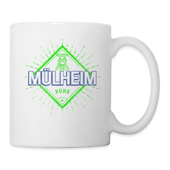 Mühlheim Ruhr Stadt Deutschland Retro Zeche - Tasse - Weiß - Rechts