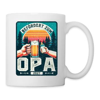 Werdender Opa - Zukünftiger Großvater Opa 2027 - Tasse - Weiß - Rechts