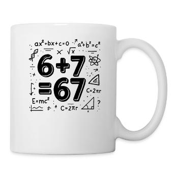 Six Seven 67 Meme 6+7=67 Italian Brainrot Humor - Mug - white - Right