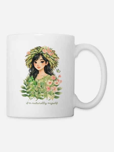 Eine Frau von Natur aus - Tasse - Weiß