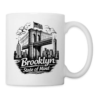Brooklyn State of Mind Bridge New York NYC - Tasse - Weiß - Rechts