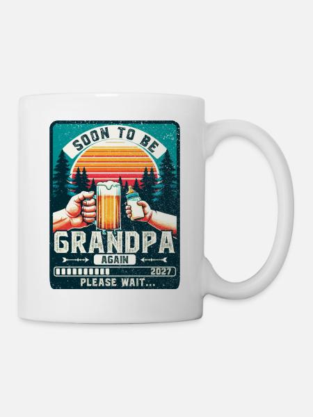 Werdender Opa loading zukünftiger Großvater 2027 - Tasse - Weiß