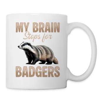 Funny Animal Badger - Mug - white - Right