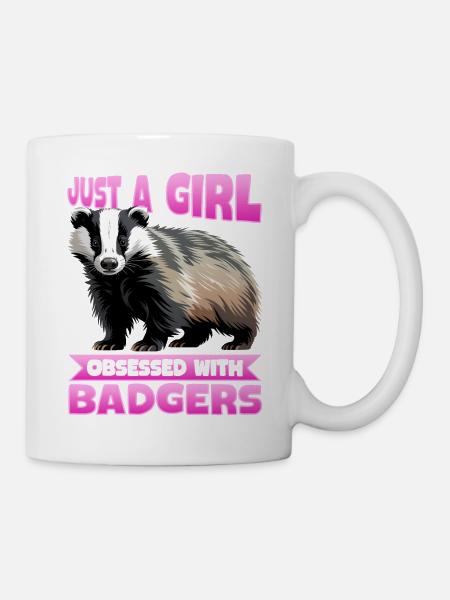 Funny Animal Badger - Tasse - Weiß