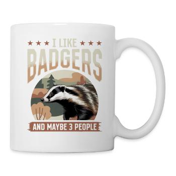 Funny Animal Badger - Mug - white - Right
