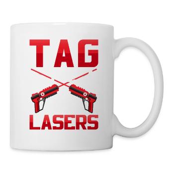 Tag Lasers Retro Gaming Blaster Arena Design - Mug - white - Right